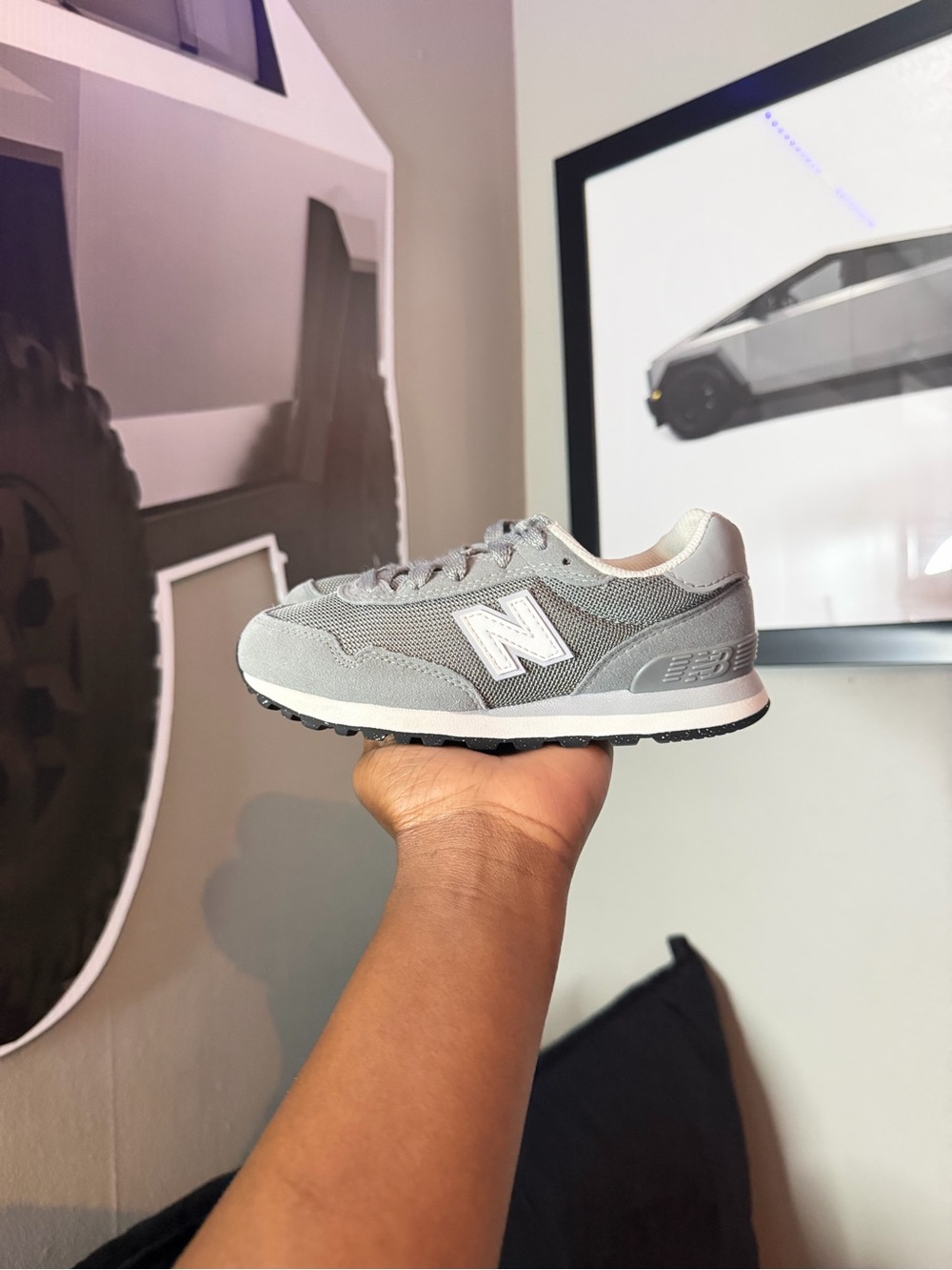 New Balance Kids' Classic 500 Grey Suede Sneakers
